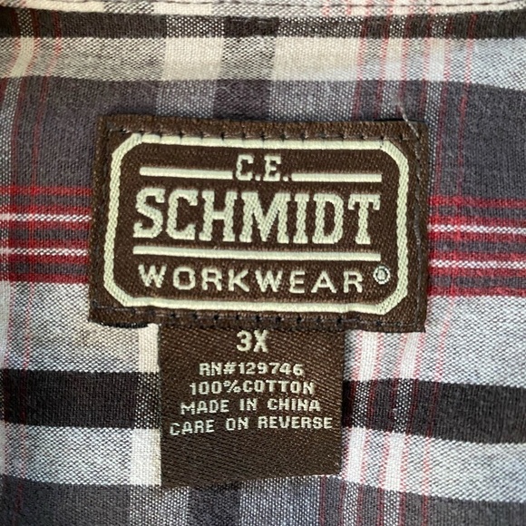 C.E. Schmidt Workwear Button Down Long Sleeves Shirt, Size: 3X - Picture 4 of 5
